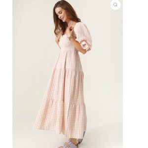 NOTHING FITS BUT- KIKO DRESS- ROSE GINGHAM